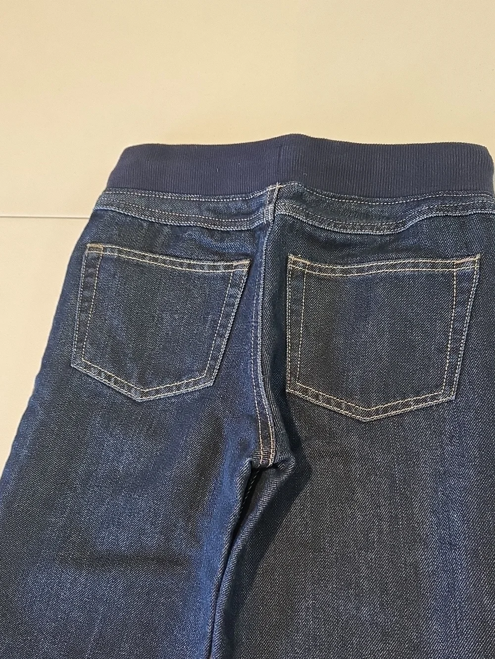Crazy 8 Dark Wash Straight Leg Jeans with Knit Waistband